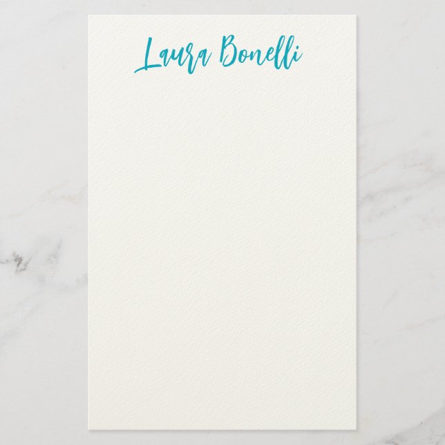 Minimalist Professional Handwrite Plain Name Title Brevpapper (Framsida)