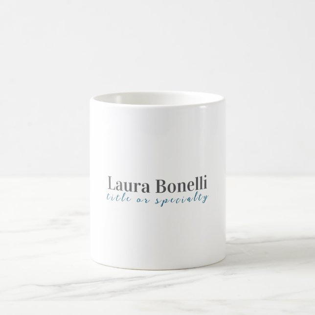 Minimalist Professional Modern Plain Name Title Kaffemugg (Center)
