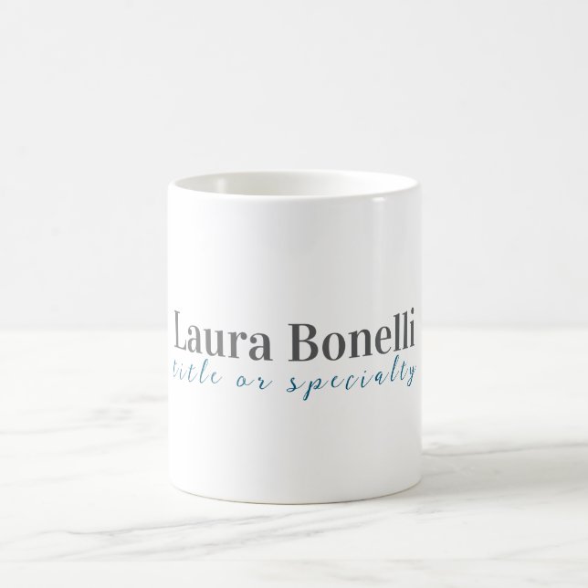 Minimalist Professional Modern Plain Name Title Kaffemugg (Center)