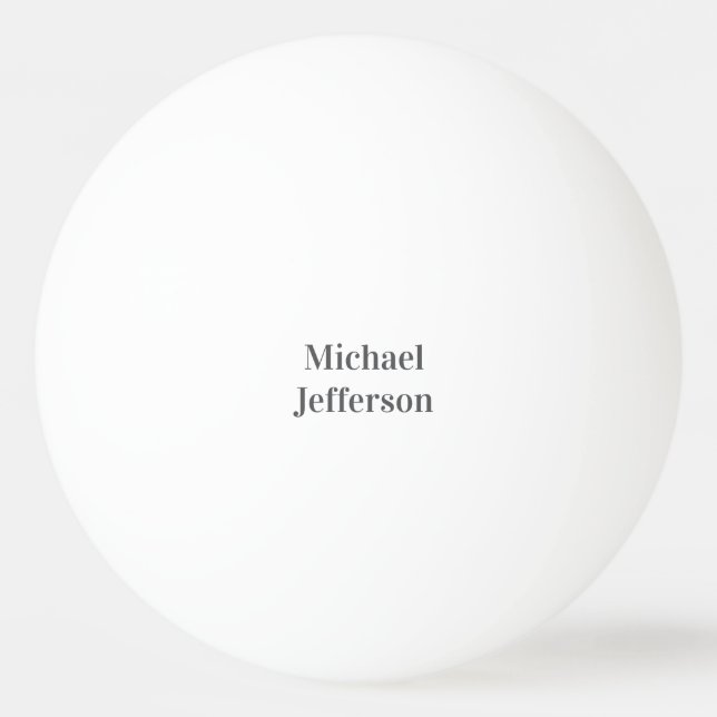 Minimalist Professional Modern Plain Name Title Pingisboll (Framsidan)
