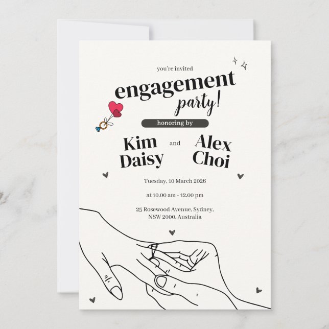 Minimalist Proposal Elegant Invite | Engagement (Framsida)