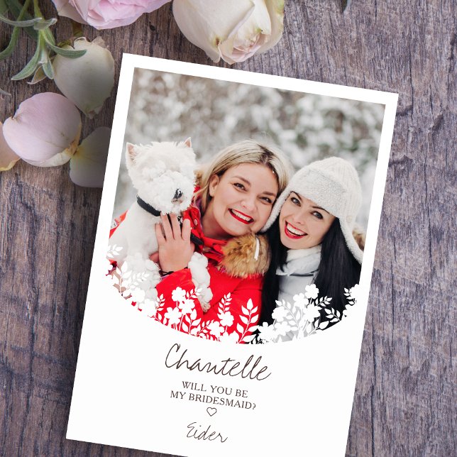 Minimalist Proposal Wildflowers Frame Bridesmaid (Skapare uppladdad)