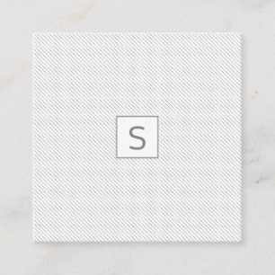 Minimalist prucken modern enkel MONOGRAM för Fyrkantigt Visitkort