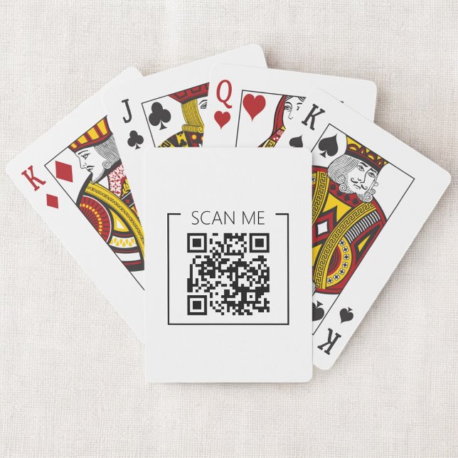 Minimalist QR Code Scan Me Business Casinokort (Skapare uppladdad)