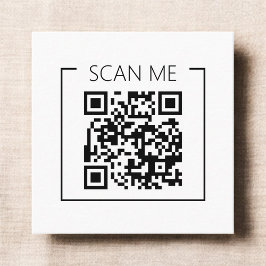 Minimalist QR Code Scan Me Business Fyrkantigt Visitkort