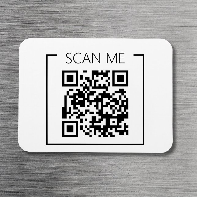Minimalist QR Code Scan Me Business Magnet (Skapare uppladdad)