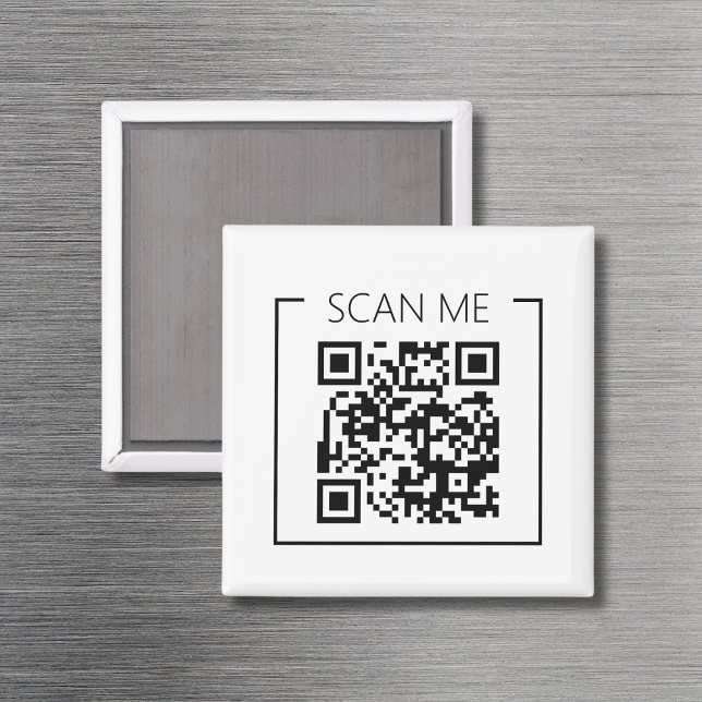 Minimalist QR Code Scan Me Business Magnet (Skapare uppladdad)