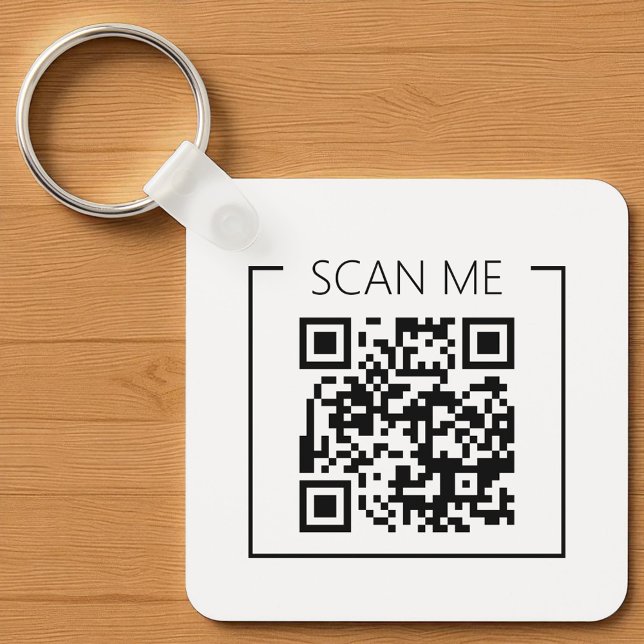 Minimalist QR Code Scan Me Business Nyckelring (Skapare uppladdad)