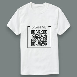 Minimalist QR Code Scan Me Business T Shirt