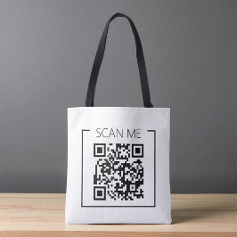 Minimalist QR Code Scan Me Business Tygkasse