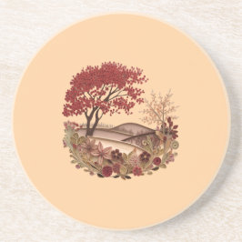 Minimalist quilling design Countryside in Autumn Underlägg