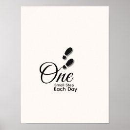Minimalist Quote Poster – “One Small Step Each Day