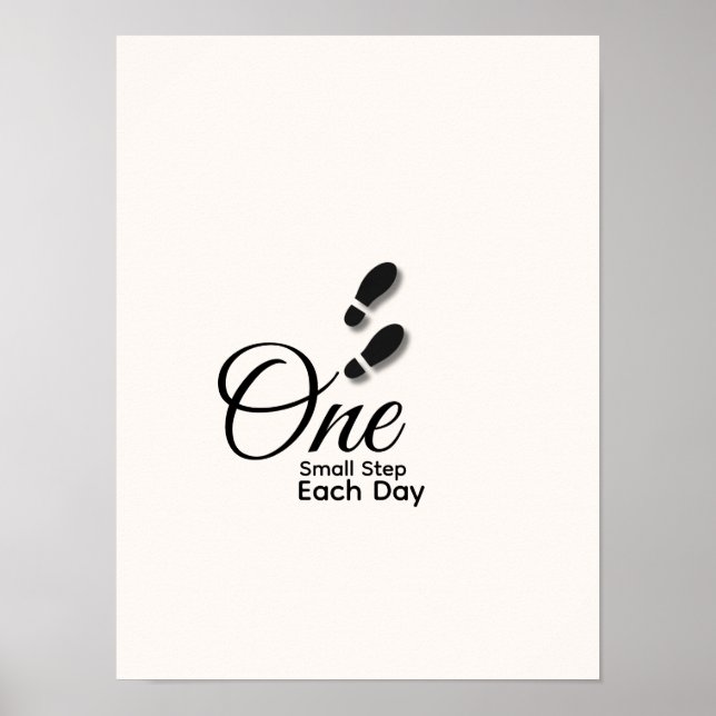 Minimalist Quote Poster – “One Small Step Each Day (Framsidan)