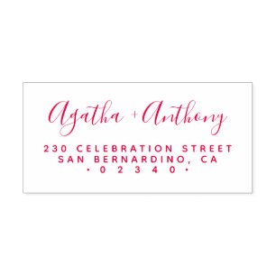 Minimalist Räcka-skriftlig bröllopreturadress Självfärgande Stämpel