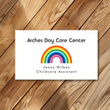 Minimalist Rainbow Daycare Center Babysit