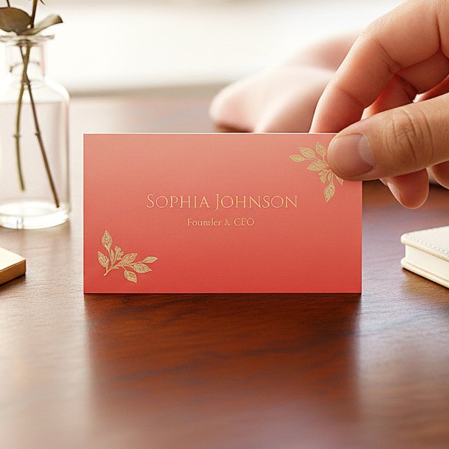 Minimalist red Business Card Visitkort (Skapare uppladdad)