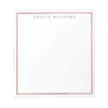 Minimalist Red Monogram Two Border