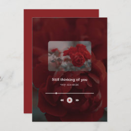 Minimalist Red Music Player Valentine's Day Julkort
