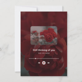 Minimalist Red Music Player Valentine's Day Julkort