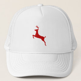 Minimalist Reindeer Christmas Trucker Hat - Festiv Keps