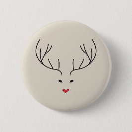minimalist reindeer face knapp