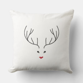 minimalist reindeer face kudde