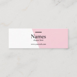 Minimalist rena pastellfärgade mini visitkort
