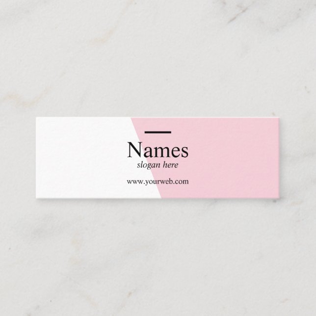 Minimalist rena pastellfärgade mini visitkort (Framsida)