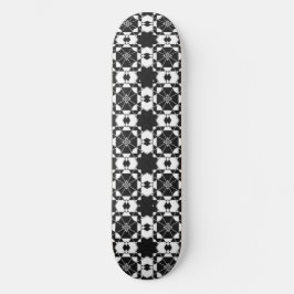 Minimalist retro check pattern – Monochrome design Mini Skateboard Bräda 18,5 Cm