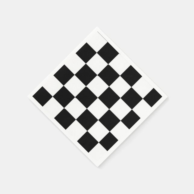 Minimalist Retro Checkered – Monochrome Streetwear Pappersservett (Hörn)