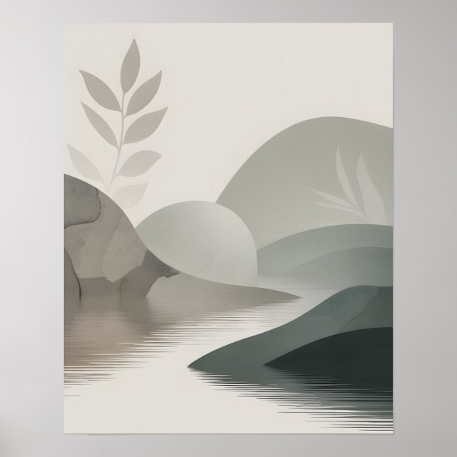 Minimalist River Poster (Framsidan)