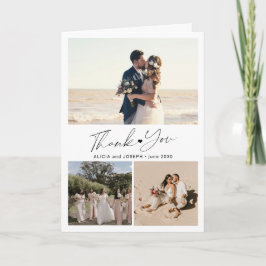 Minimalist romantic 3 photo beach wedding  tack kort