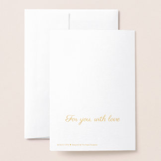 Minimalist Romantic Valentine's Day Card | Always  Folierat Kort