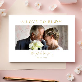 Minimalist Romantic Wedding Anniversary in Gold Tack Kort