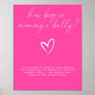 Minimalist rosa - hur stor är mammans mage lek  poster