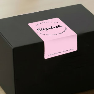 Minimalist Rosa Tillverkad med kärlek tack för din Fraktsedel
