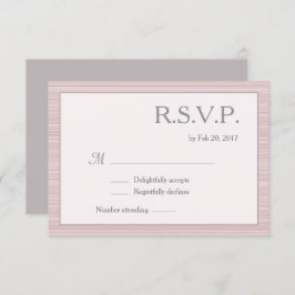 Minimalist rosabränd rosa vit grå ränder rsvp inbjudningar