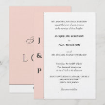 Minimalist rosé vit monogram