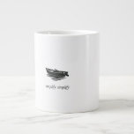 Minimalist Rowboat - "Simplify, Simplify" Quote Jumbo Mugg<br><div class="desc">This simple image of a rowboat on still water captures a mindful mood. Beneath the boat is a timeless quote from Walden by Henry David Thoreau: simplify,  simplify; calling for a quieter,  more intentional life.</div>