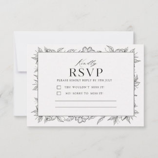 Minimalist RSVP Card | Wedding Response Card | OSA Kort