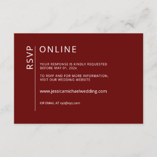 Minimalist Ruby Red Online OSA kort