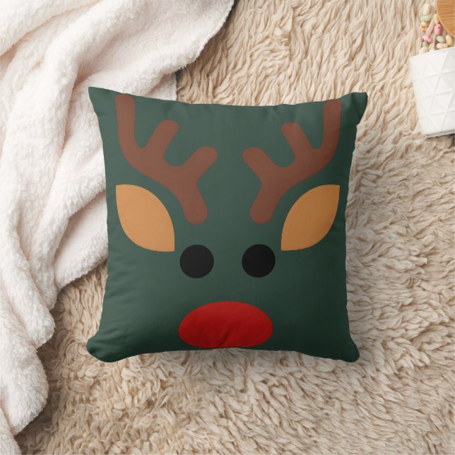 Minimalist Rudolph Reindeer Kudde (Filt)
