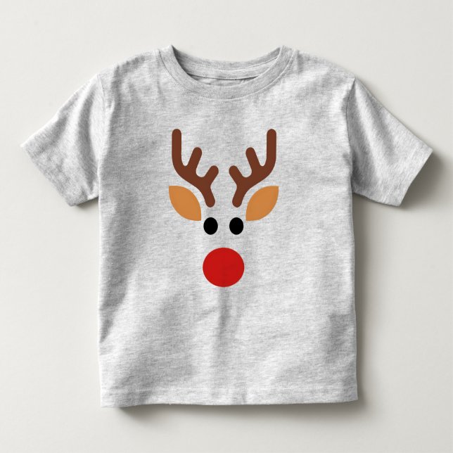 Minimalist Rudolph Reindeer T Shirt (Framsida)