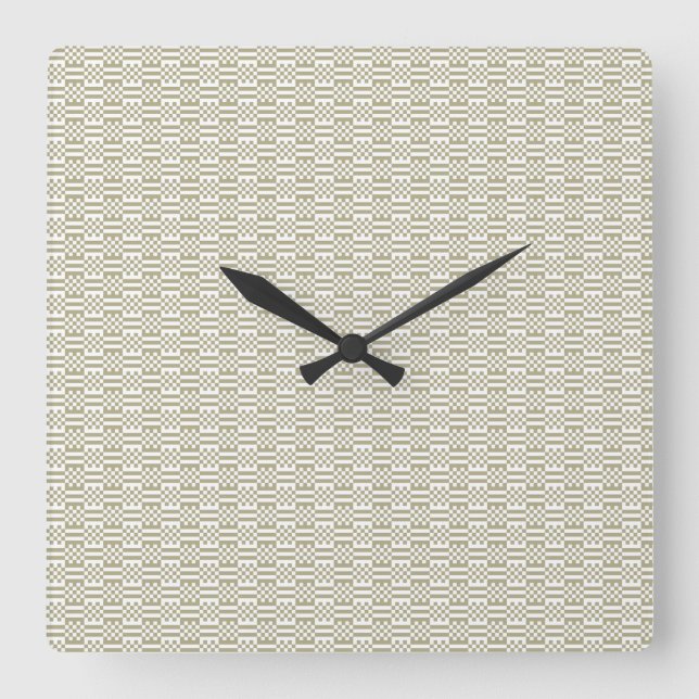 Minimalist Sage Green Geometric Wall Clock Fyrkantig Klocka (Framsida)