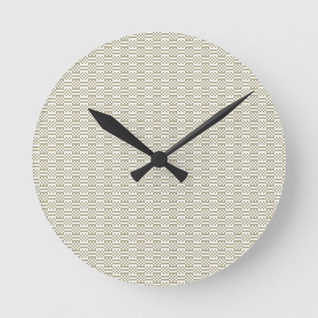 Minimalist Sage Green Geometric Wall Clock Rund Klocka (Framsida)