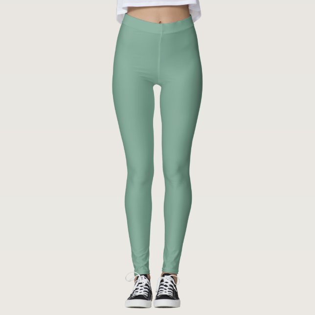 Minimalist Sage Green Leggings (Framsida)