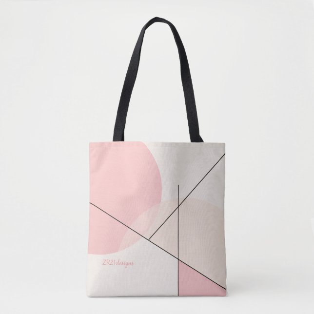 Minimalist Sakura – Chic & Customizable Tote Bag Tygkasse (Framsida)