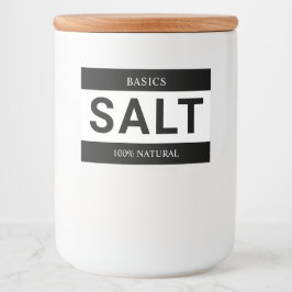 Minimalist Salt Label for Containers Mat Etiketter