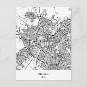 Minimalist Santiago Chile Vykort