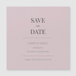 Minimalist Save the Date Card Dusky Rose